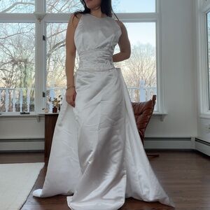 Demetrios Floral Embroidered Wedding Dress